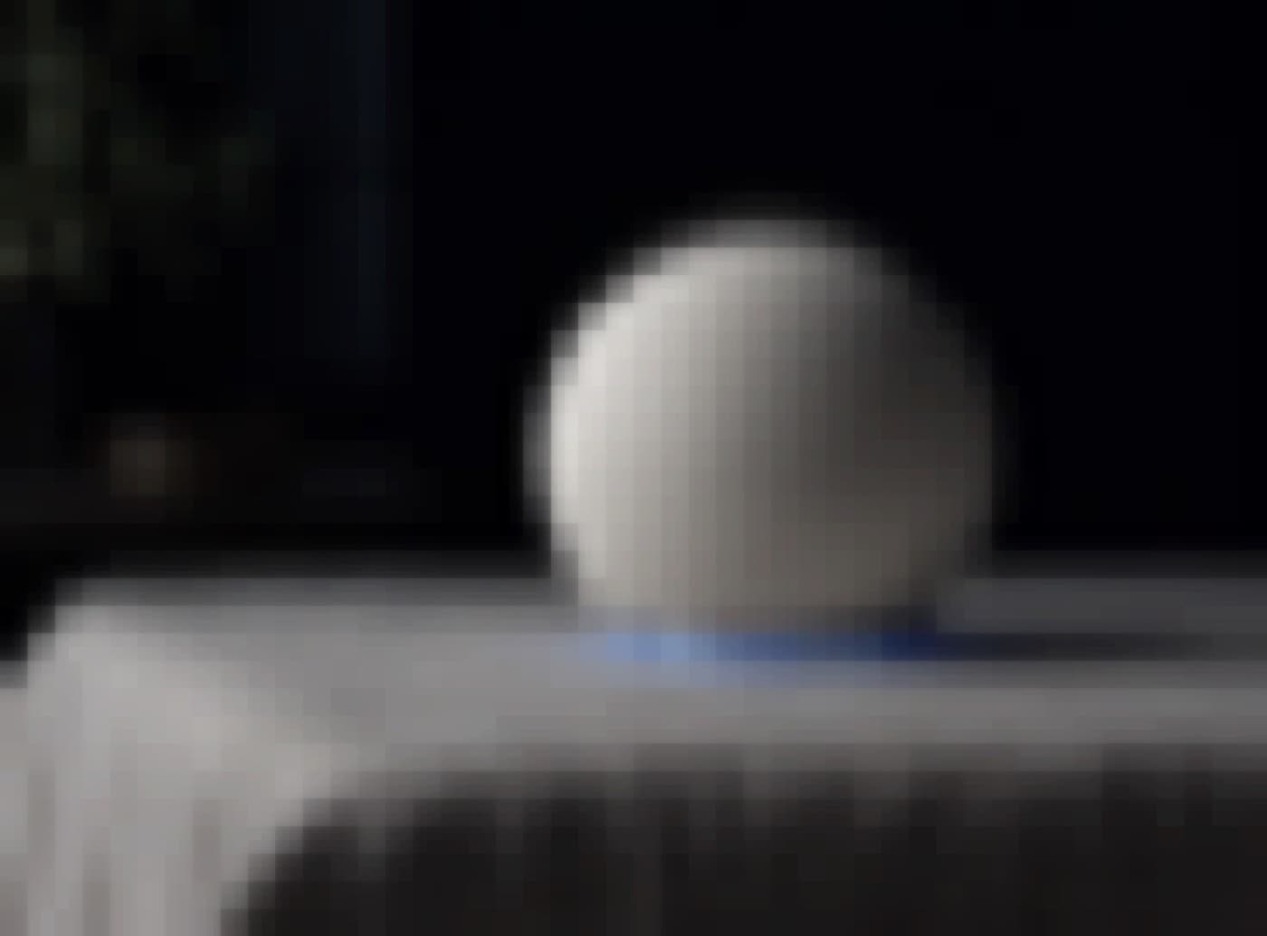 The design of the ceramic Orb, deliberately shown out of focus until it is unveiled
