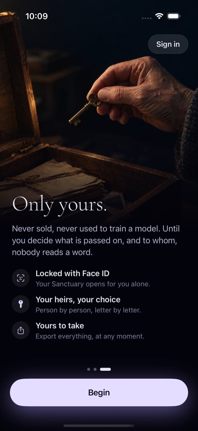 Only yours: Face ID, the people you named, your export